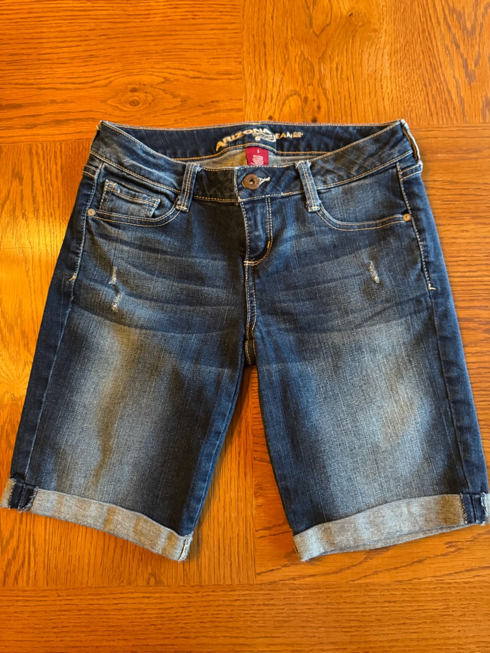 Arizona Jean Company Dark Blue Denim Boyfriend Shorts